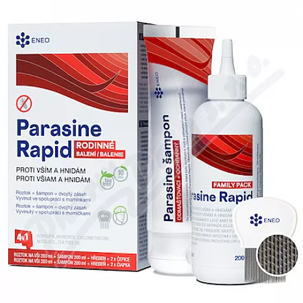 Parasine Rapid roztok+šampon vši/hnid.2x200ml ENEO