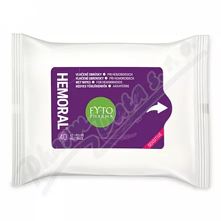 Hemoral nawilżane chusteczki higieniczne na hemoroidy 40szt Phytoph.
