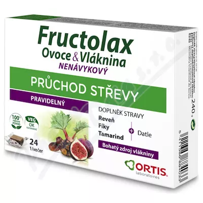 Fructolax Fruit&Fibre kostki do żucia 24szt