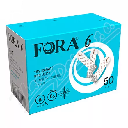 Testovací proužky FORA 6 (ACS045) pro měření cukru v krvi