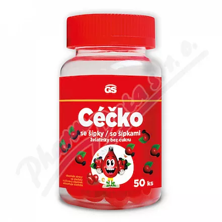 GS Céčko se šípky želatinky bez cukru 50ks