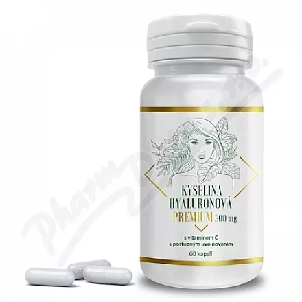 Kys.hyaluron.PREMIUM 300mg s vit.C cps.60 VAKOS XT