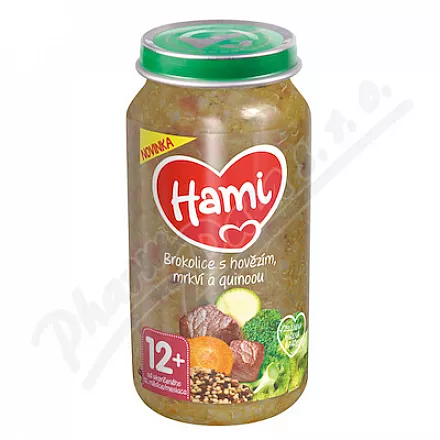 Hami Brokuły z wołowiną marchewką i komosą ryżową 250g 12m 