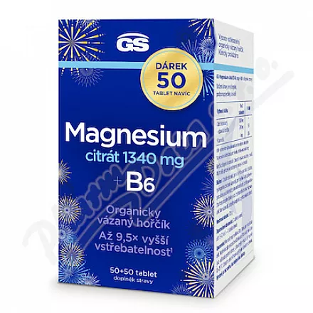 GS Magnesium Citrate 1340mg B6 tbl.50 50 gift