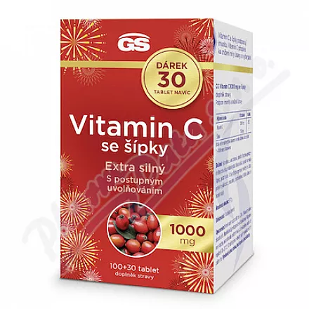 GS Vitamin C 1000mg with rose hips tbl.100 30 gift