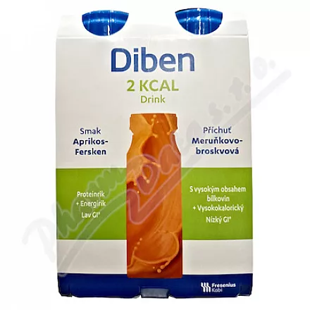 DIBEN 2 KCAL DRINK PŘÍCHUŤ MERUŇKOVO-BROSKVOVÁ