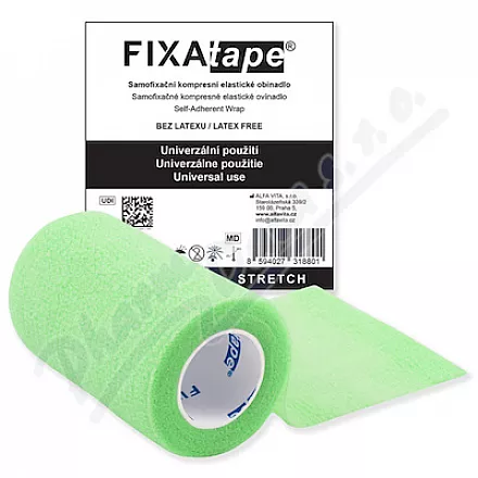 FIXAtape STRETCH samofix.obi.7.5x450cm fluor.green