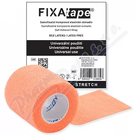 FIXAtape STRETCH samofix.obin.5x450cm fluor.orange