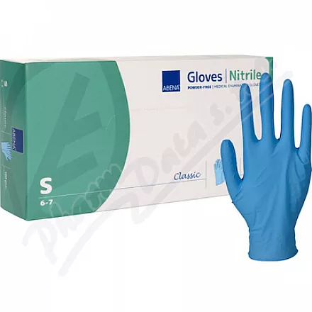 ABENA Rękawiczki wyższe Nitril Clas.S niepudrowe niebieskie 100szt