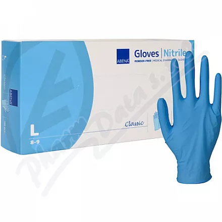 ABENA Rukavice vyš.Nitril Clas.L nepud.modré 100ks