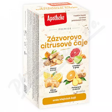 Apotheke Premier Zázvorovo citrusové čaje 20 sáčků