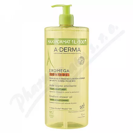 A-DERMA Exomega CONTROL Zvláč.sprchový olej 1000ml - odličování,odličování obličeje,čištění obličeje,čistění pleti,