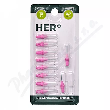 Szczoteczka międzyzębowa HERo 0.7mm różowa 10szt