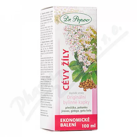 Dr.Popov Kapky bylinné Cévy žíly 100ml
