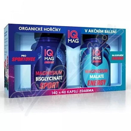 IQ Mag Organic Magnesium Sport+Energy cps.140+40
