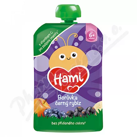Hami Borůvka Černý rybíz kapsička 100g 6m+