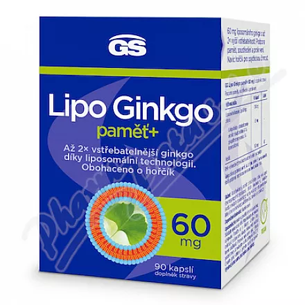 GS Lipo Ginkgo paměť+ 60mg cps.90