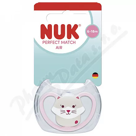 NUK Perfect Match AIR dudlík 6-18m 1ks mix barev