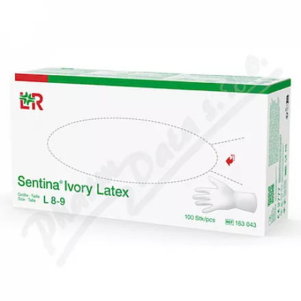 Rukavice vyšetřovací Sentina Ivory latex L 100ks
