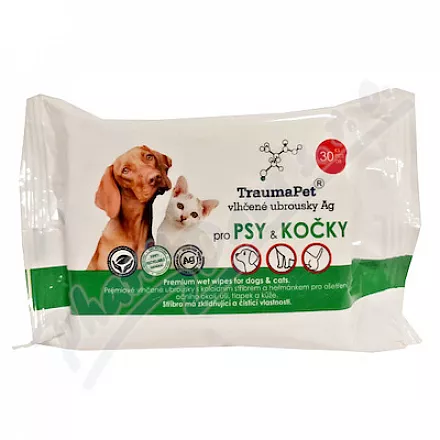 TraumaPet Premium wet wipes for dogs&cats 30ks - Veterinární přípravky a potřeby pro vaše mazlíčky.