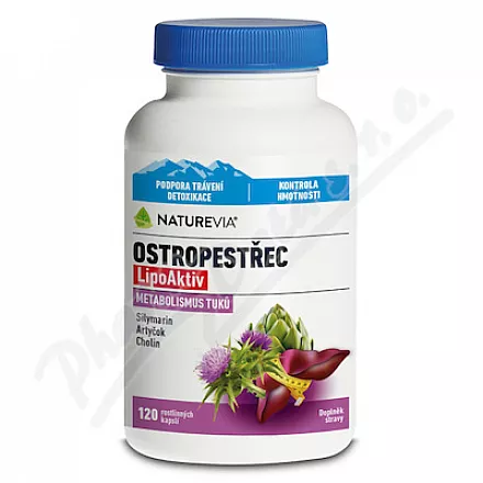 NatureVia Ostropestřec LipoAktiv cps.120