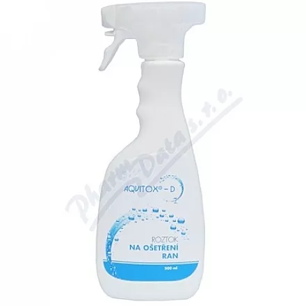 ELEKTROLYZOVANÝ ČISTÍCÍ ROZTOK AQVITOX - D NA RÁNY 500ML