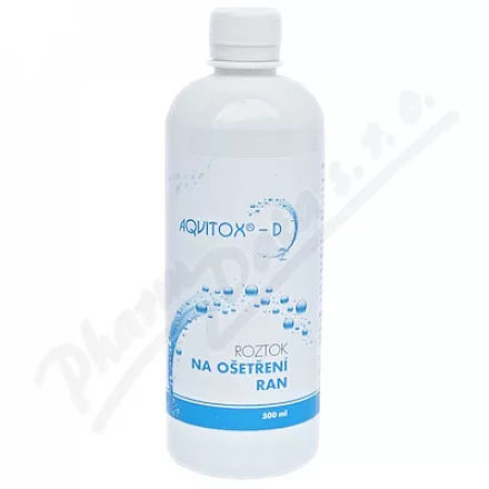 ELEKTROLYZOVANÝ ČISTÍCÍ ROZTOK AQVITOX - D NA RÁNY 500ML