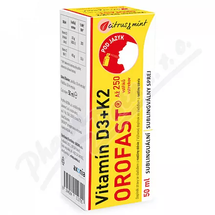 Vitamín D3+K2 OROFAST sublinguální sprej 50ml