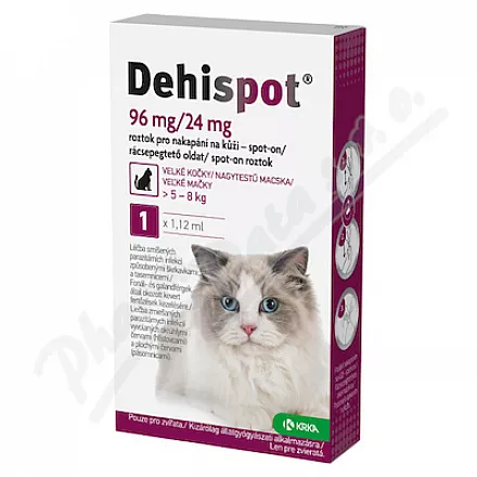 Dehispot 96mg/24mg spot-on 1x1.12ml - Veterinární přípravky a potřeby pro vaše mazlíčky.