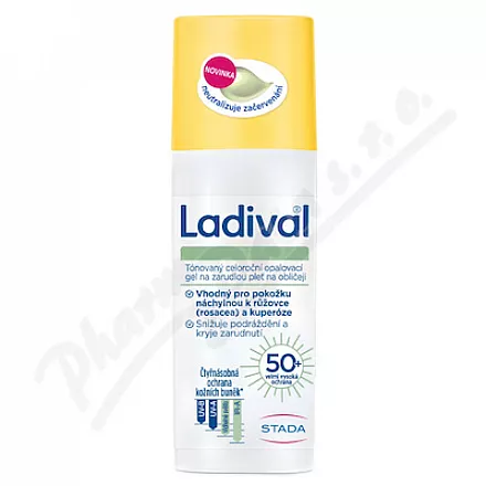 Ladival opal.gel zarudlá pleť obličej OF50+ 50ml