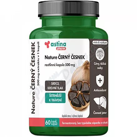 Astina Nature ČERNÝ ČESNEK 500mg cps.60
