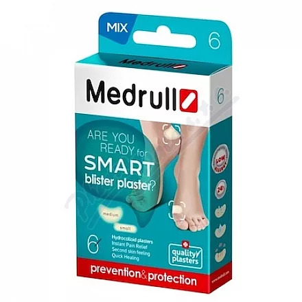 Medrull hydrokoloidní náplast na puchýře SMART 6ks