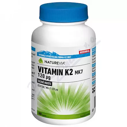 NatureVia Vitamin K2 MK7 120mcg cps.60