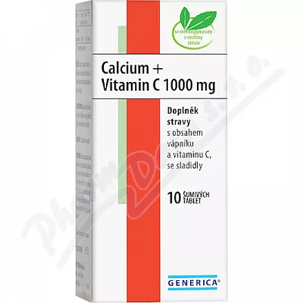 Calcium Witamina C 1000mg eff.tbl.10 Generica