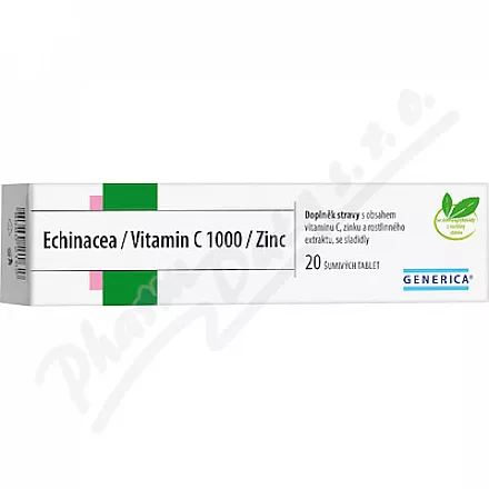 Echinacea/Witamina C 1000/Cynk Generica eff.tbl.20