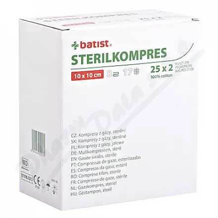 STERILKOMPRES gaza 8vr.17n. 10x10cm 25x2szt