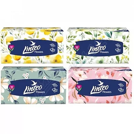 Linteo Papírové kapesníky 2vrstvé box 150ks
