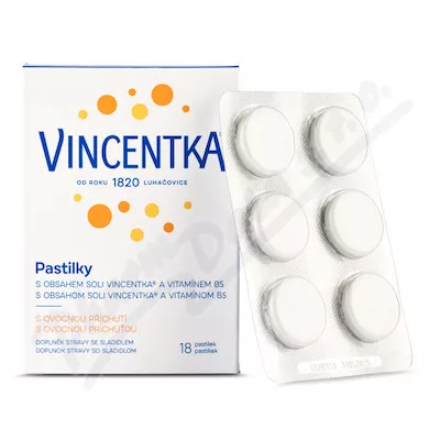 Vincentka Odświeżające pastylki owocowe 18 szt