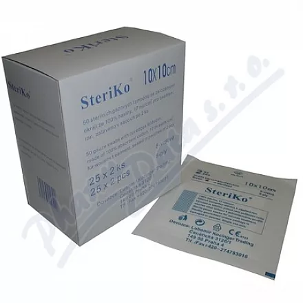 Steriko gaza kompresyjna sterylna 8 warstw 10x10cm 25x2szt