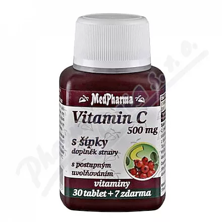 MedPharma Vitamin C 500mg with rose hips tbl.37 prod.úč.