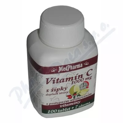 MedPharma Vitamin C 1000mg with rose hips tbl.107 prod.úč