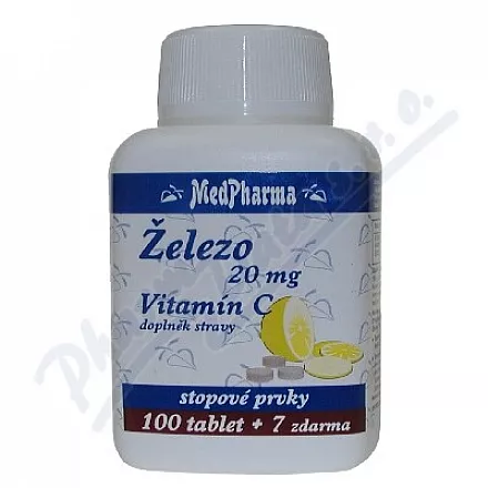 MedPharma Żelazo 20mg+vit.C tbl.107