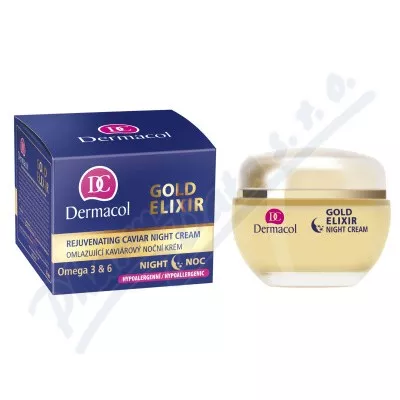 Dermacol Gold Elixir omlaz.kaviár.noční krém 50ml - odličování,odličování obličeje,čištění obličeje,čistění pleti,