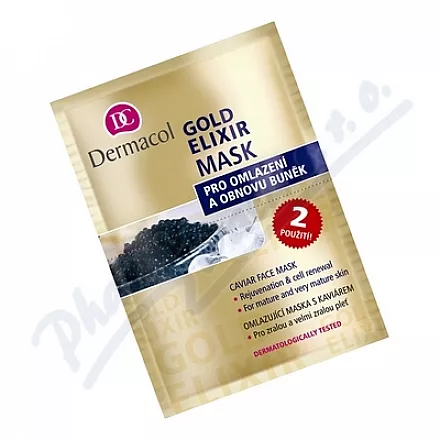 Dermacol Gold Elixir odmładzająca maseczka kawiorowa 2x8g