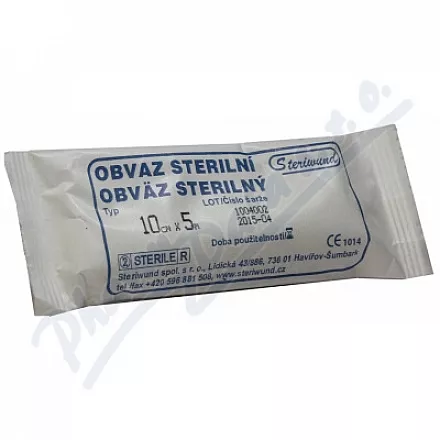 Okłady z dzianiny hydrofilowej sterylne 10cmx5m/1szt Steriwund