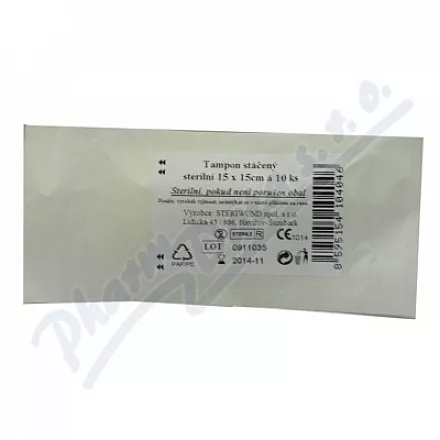 Sterylny tampon z gazy 15x15/10szt Steriwund
